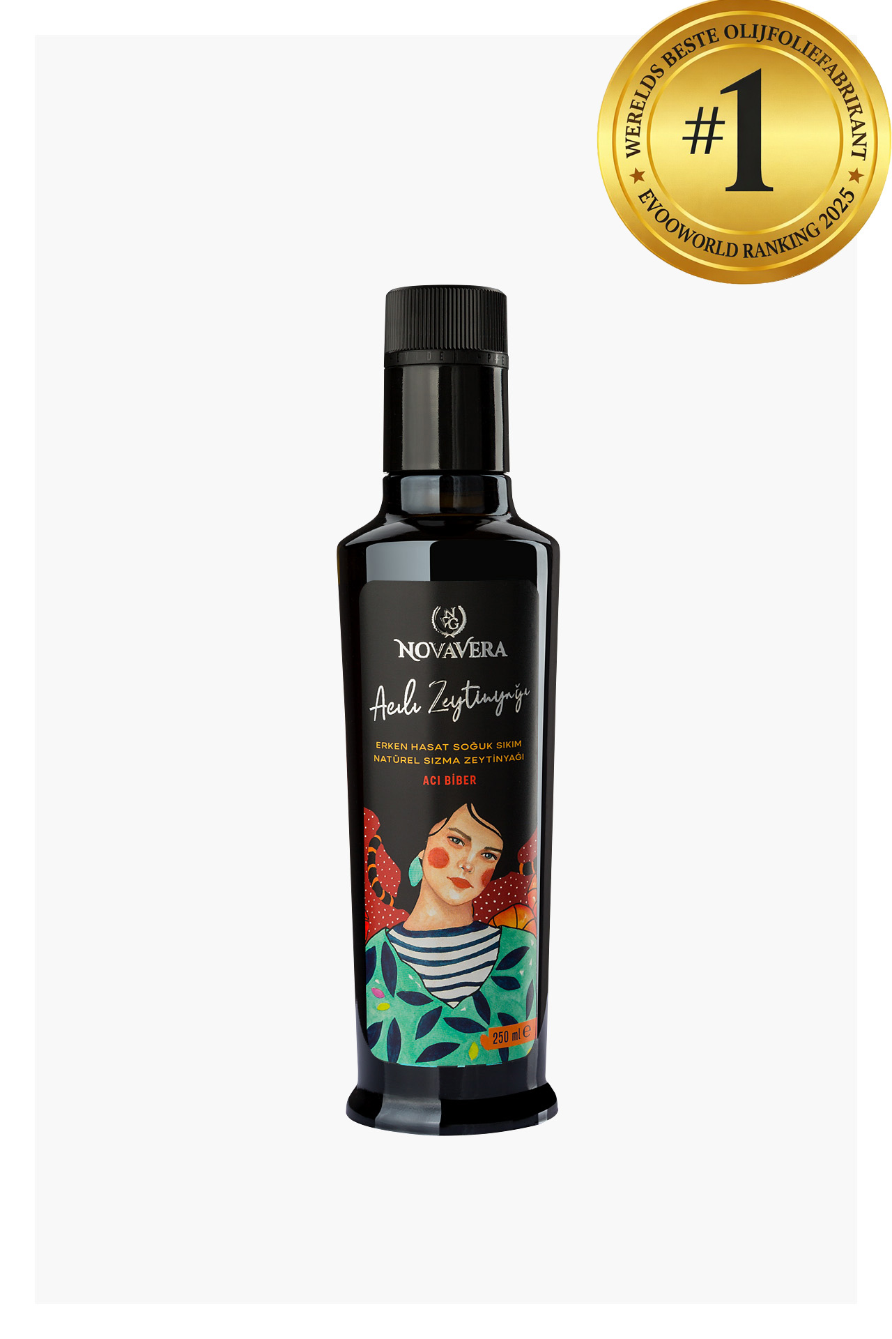 250ml-Spicy---Acı Pikante olijfolie - Acılı zeytın yagı 250 ml - Afbeelding 1