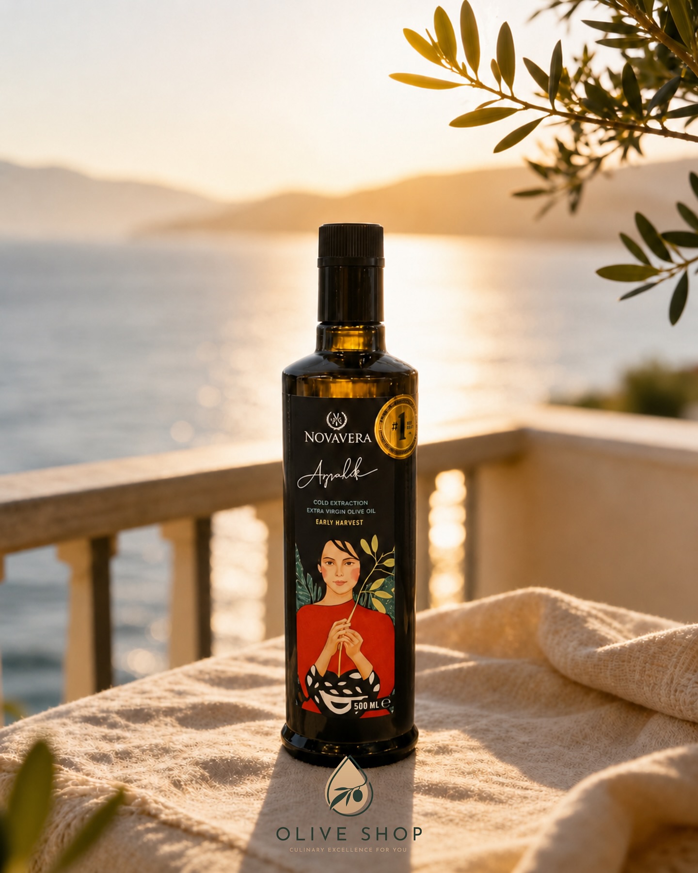 Nova Vera Ayvalık – Premium Extra Vierge Olijfolie 500 ml - Afbeelding 3