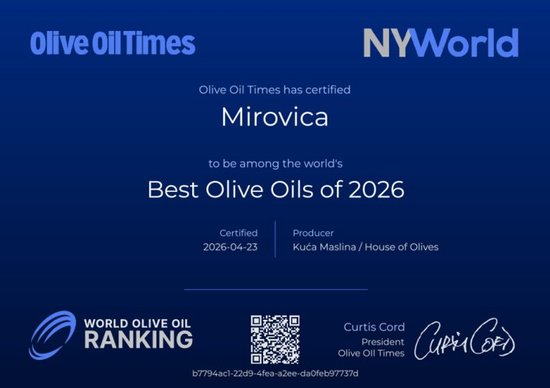 Mirovica 500 ml – Premium Extra Vierge Olijfolie uit Montenegro - Afbeelding 3