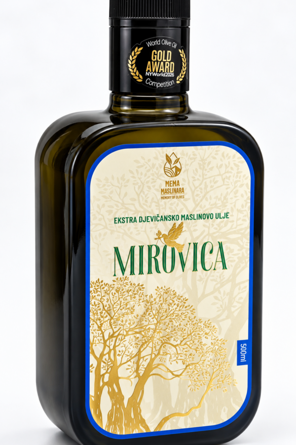 Mirovica 500 ml – Premium Extra Vierge Olijfolie uit Montenegro