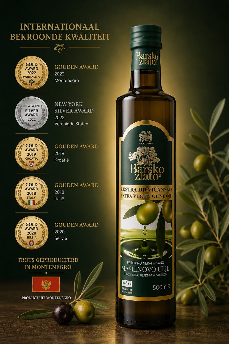 Barsko Zlato – Extra Vierge Olijfolie uit Montenegro 250/500 ml - Afbeelding 3